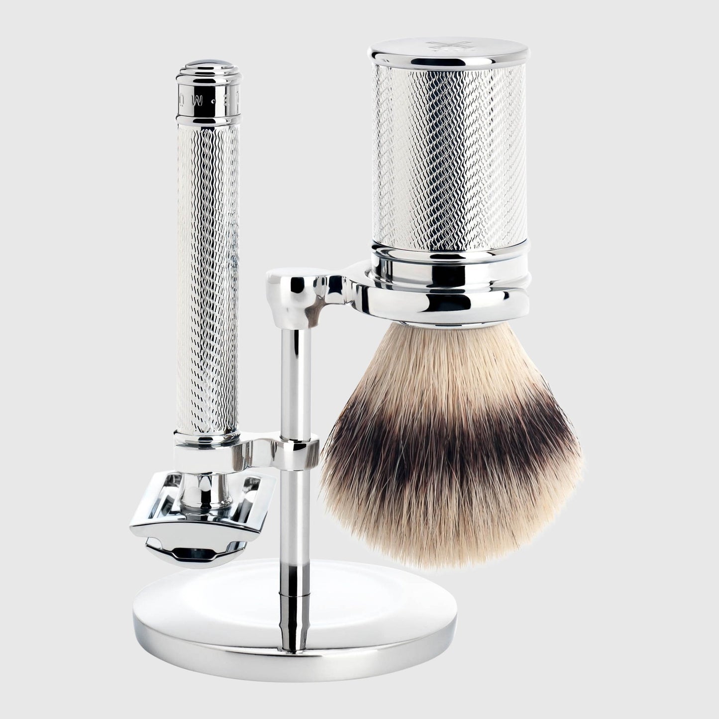 Luxury Shave Set Startsett til tradisjonell barbering Barbershop.no Eukalyptus og mentol Silvertip Fibre 
