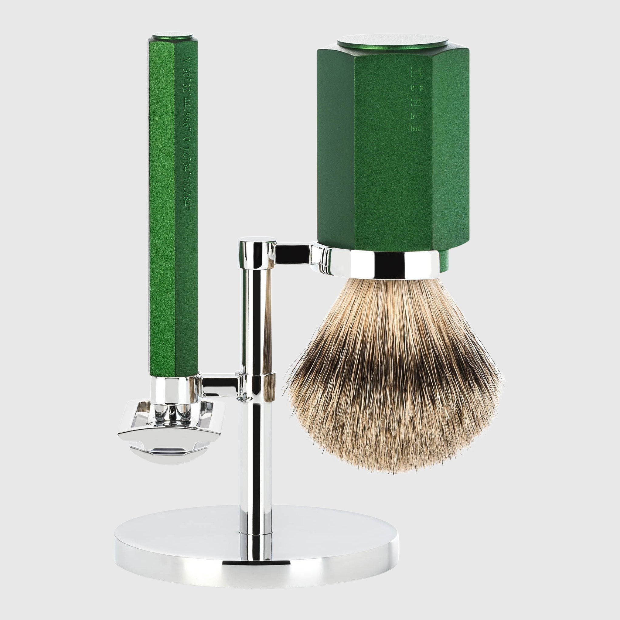 Mühle Hexagon barbersett Barbersett - Silvertip Badger Mühle Forest Silvertip grevlinghår 