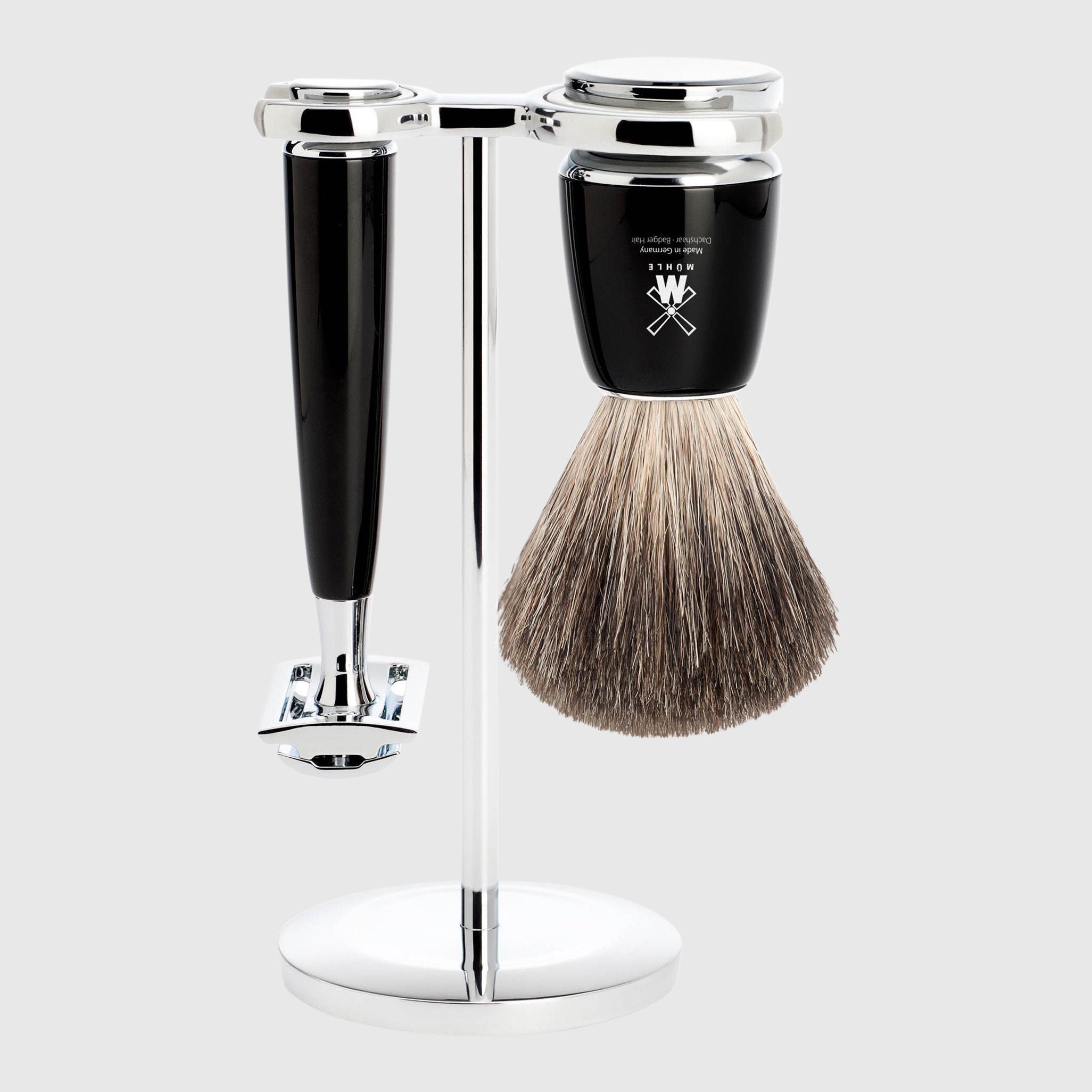 Mühle Rytmo Shaving Kit - 3 Parts Barbersett Mühle Sort Pure Badger 