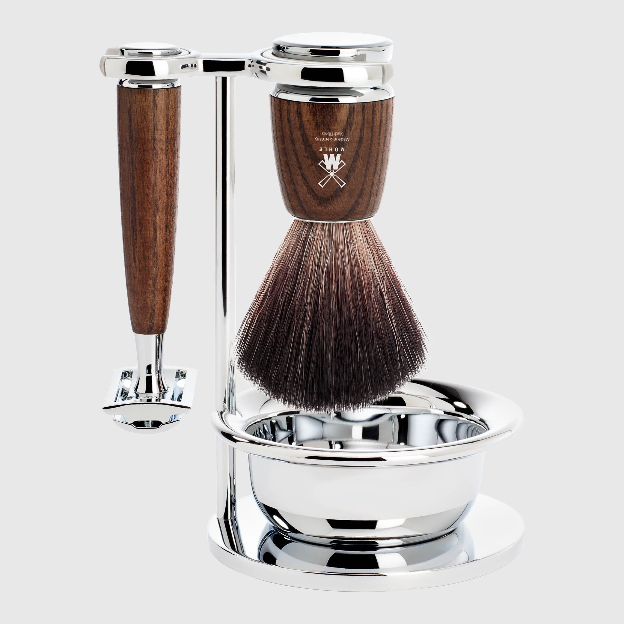 Mühle Rytmo Shaving Kit - 4 Parts Barbersett Mühle Ask Black Fibre 