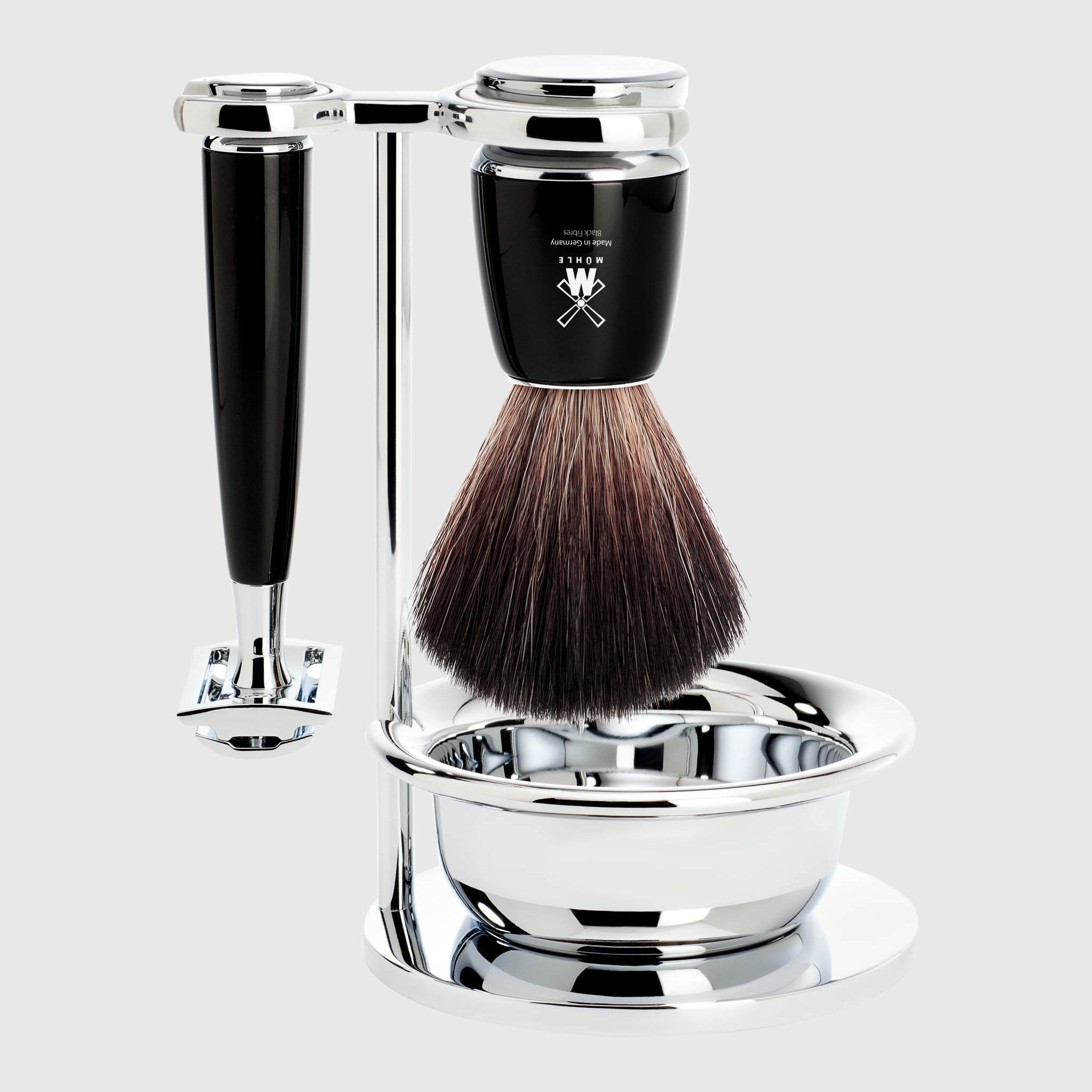 Mühle Rytmo Shaving Kit - 4 Parts Barbersett Mühle Sort Black Fibre 