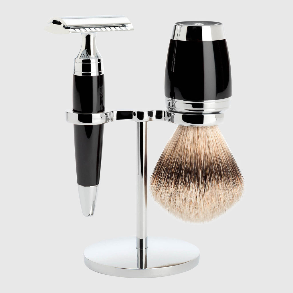 Mühle Stylo barbersett Barbersett - Silvertip Badger Mühle Sort 