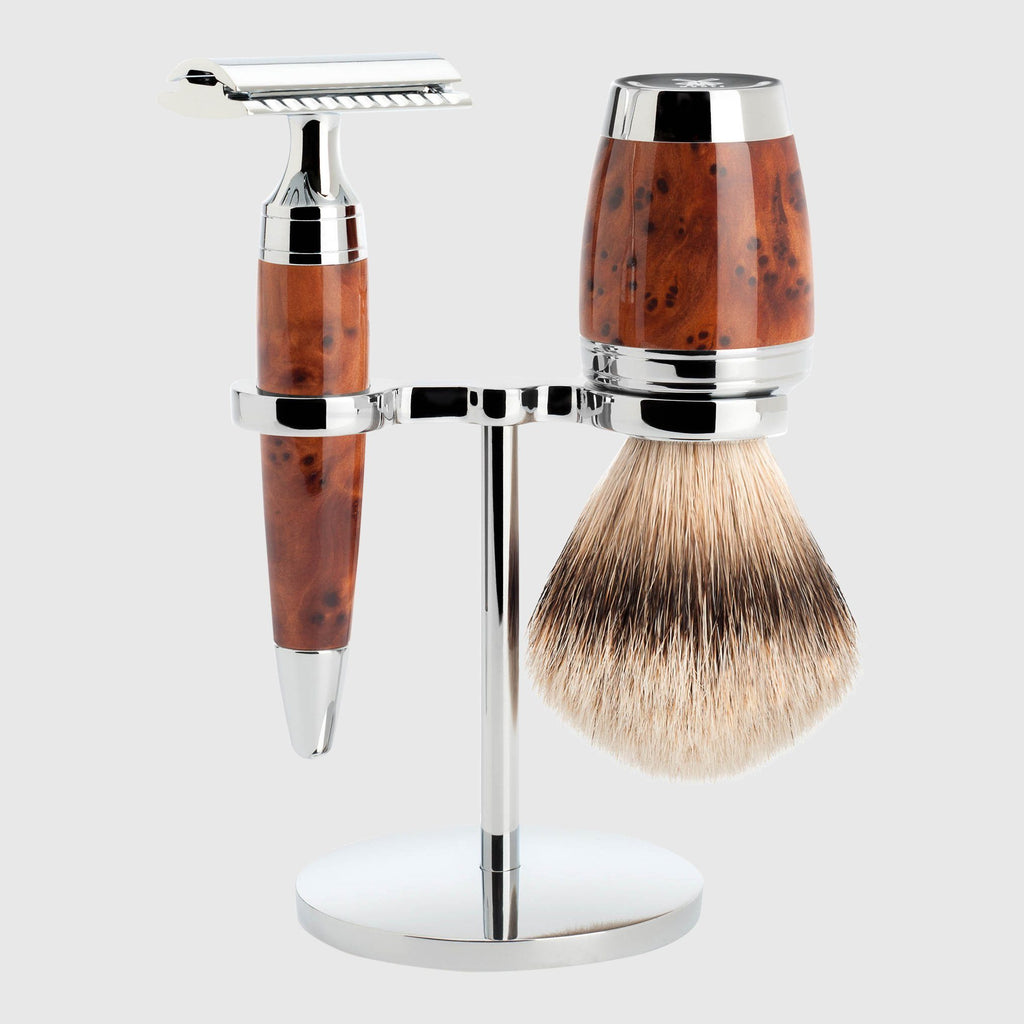 Mühle Stylo barbersett Barbersett - Silvertip Badger Mühle Thujatre 