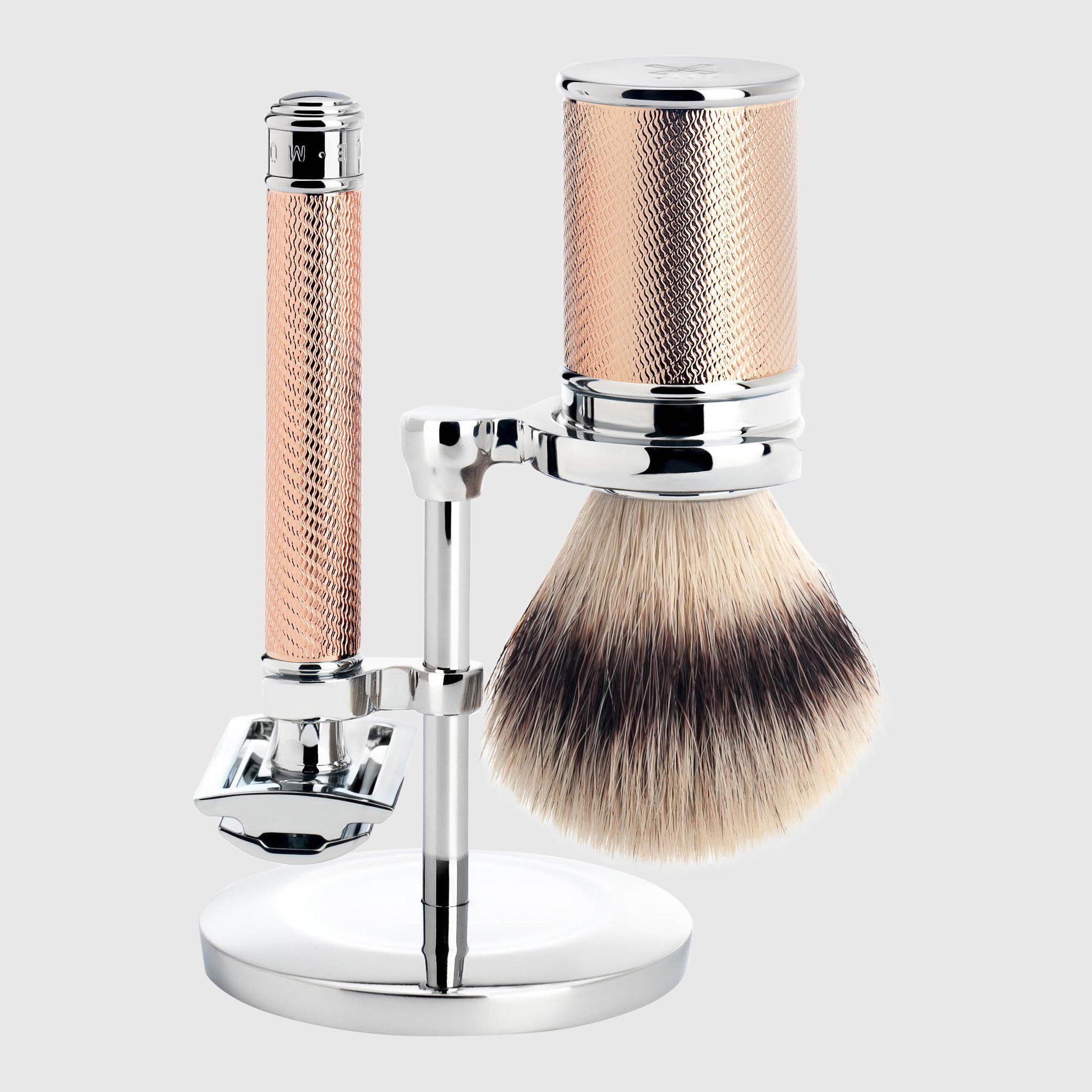 Mühle Traditional Shaving Kit Barbersett Mühle Rosegull Silvertip Fibre 