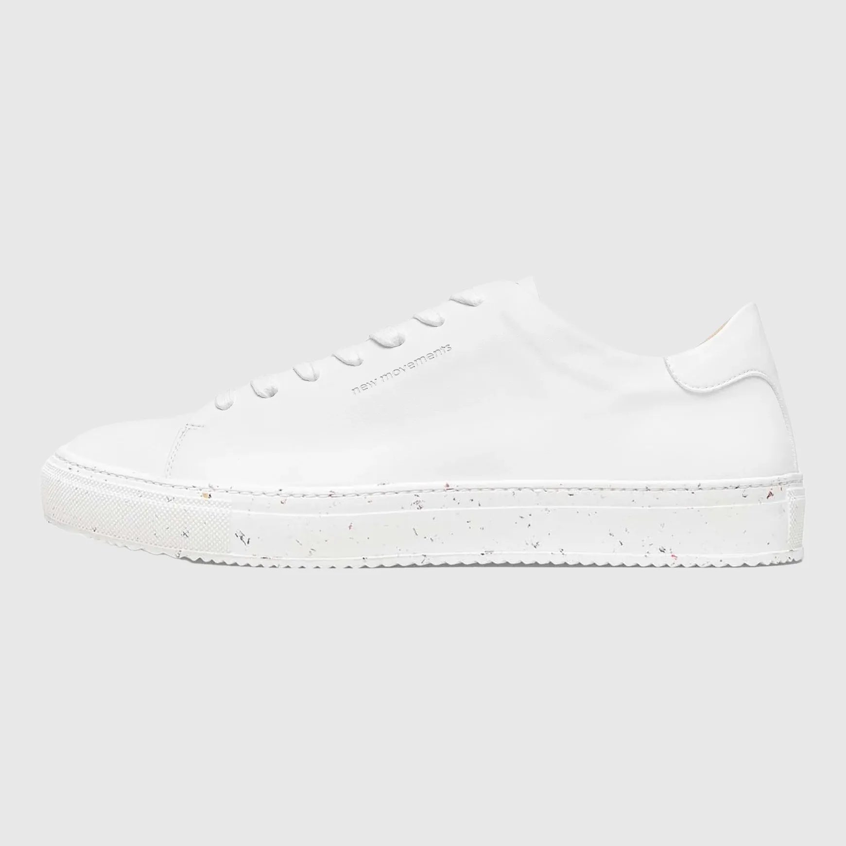 New Movements Leather Classics - White (White Fleck Sole) Sneakers New Movements 