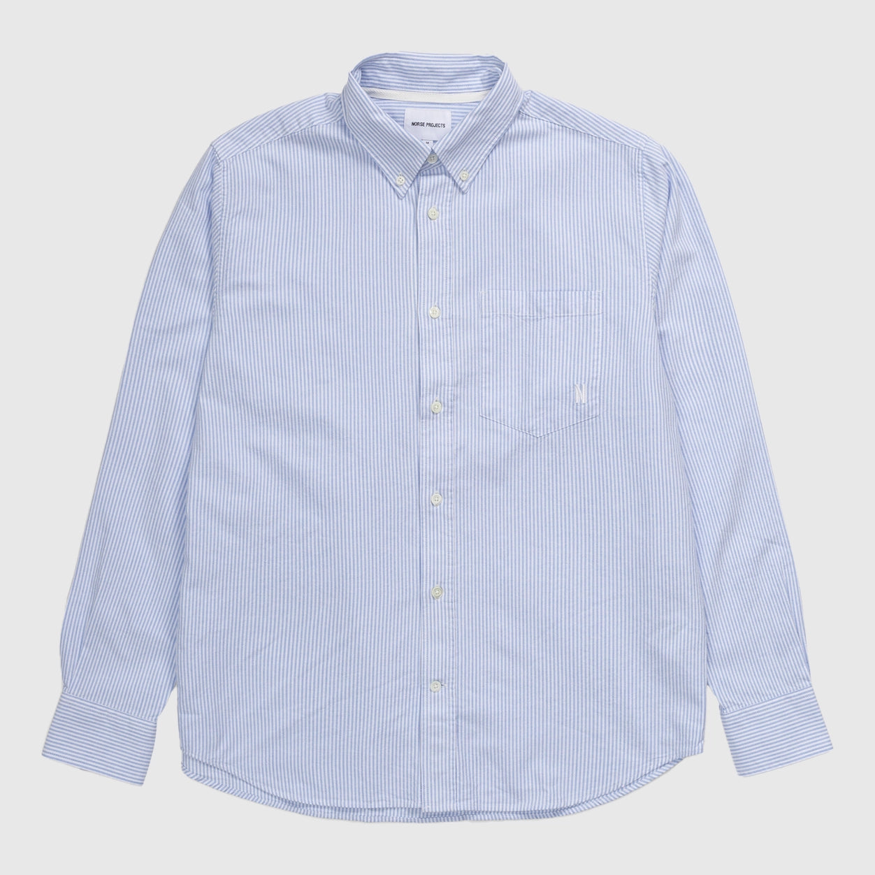 Norse Projects Algot Oxford Monogram Shirt - Blue Shirt Norse Projects 