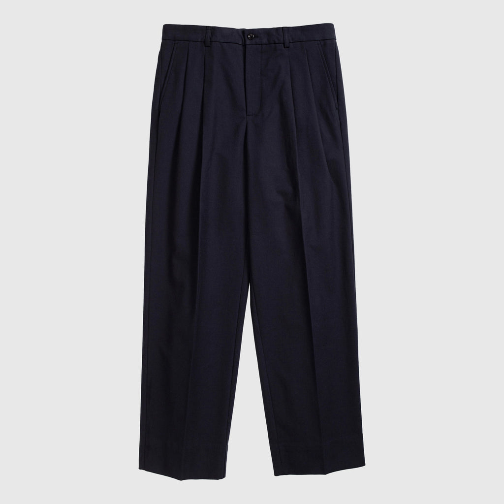 Norse Projects Benn Twill Pleated Pants - Dark Navy Pants Norse Projects 