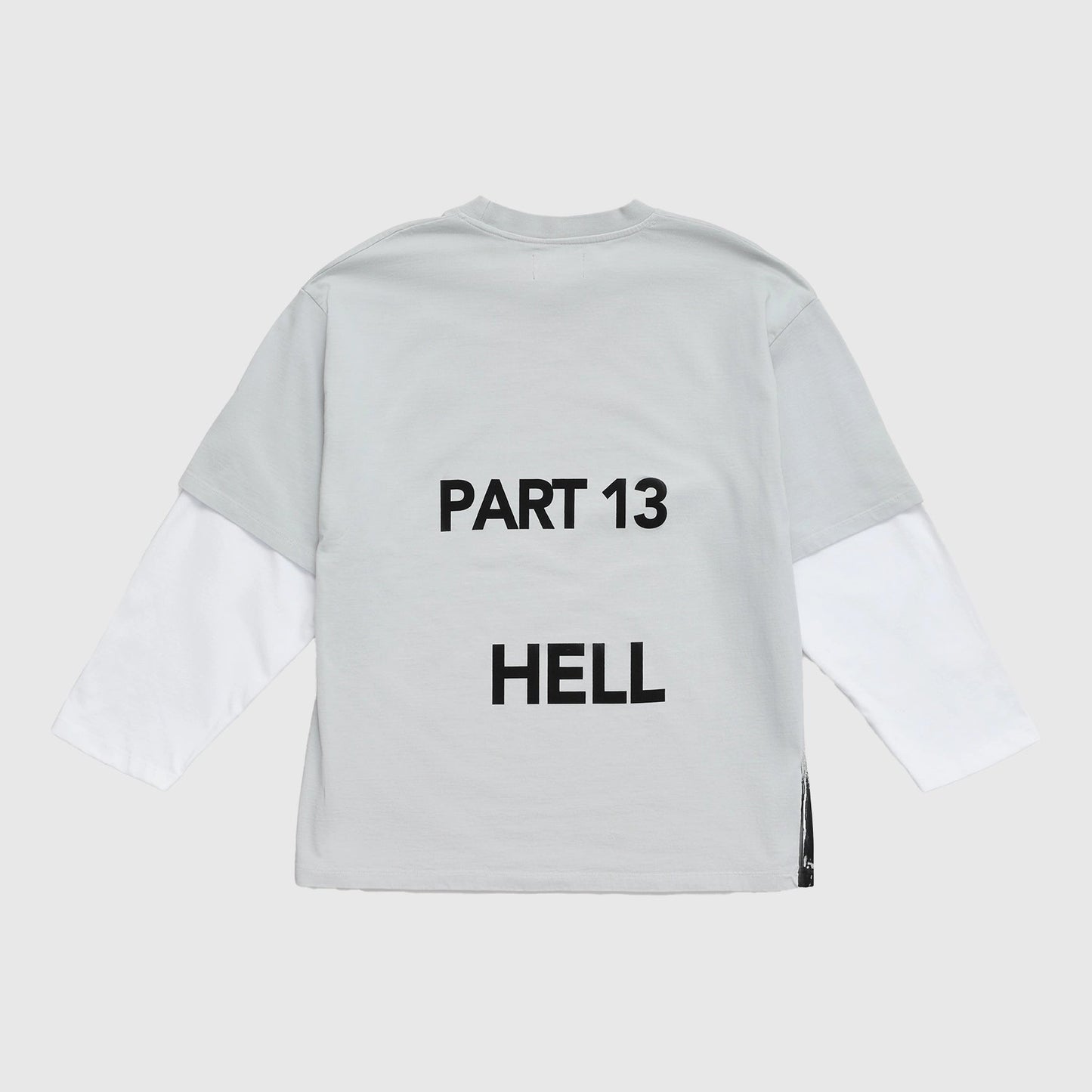 Pteron Studio Box Double Sleeved Part13Hell - Grey / White T-shirt PTERON 