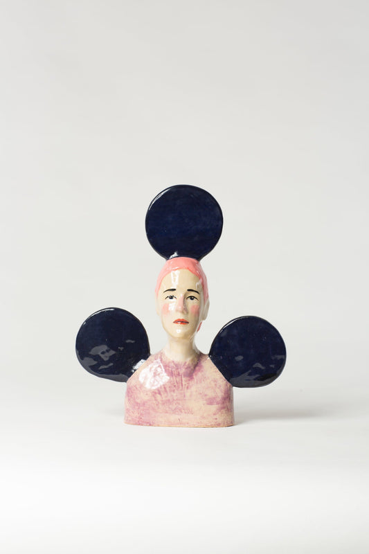Robin Danielsson Untitled Figures 2023 (Rosa hår med tre ovaler) Art Salgshallen 
