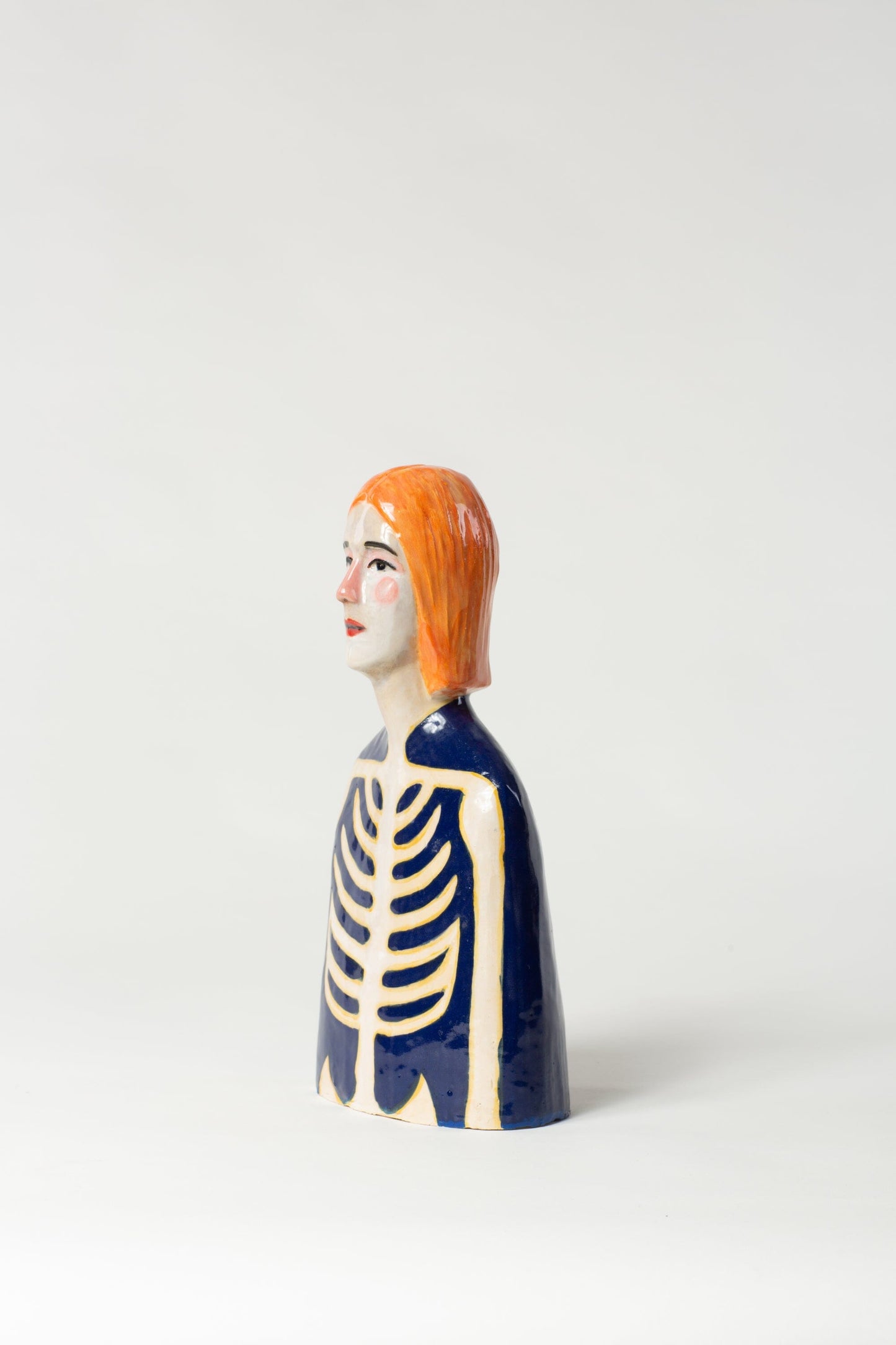 Robin Danielsson Untitled Figures 2023 (Skjelett med orange hår) Art Salgshallen 