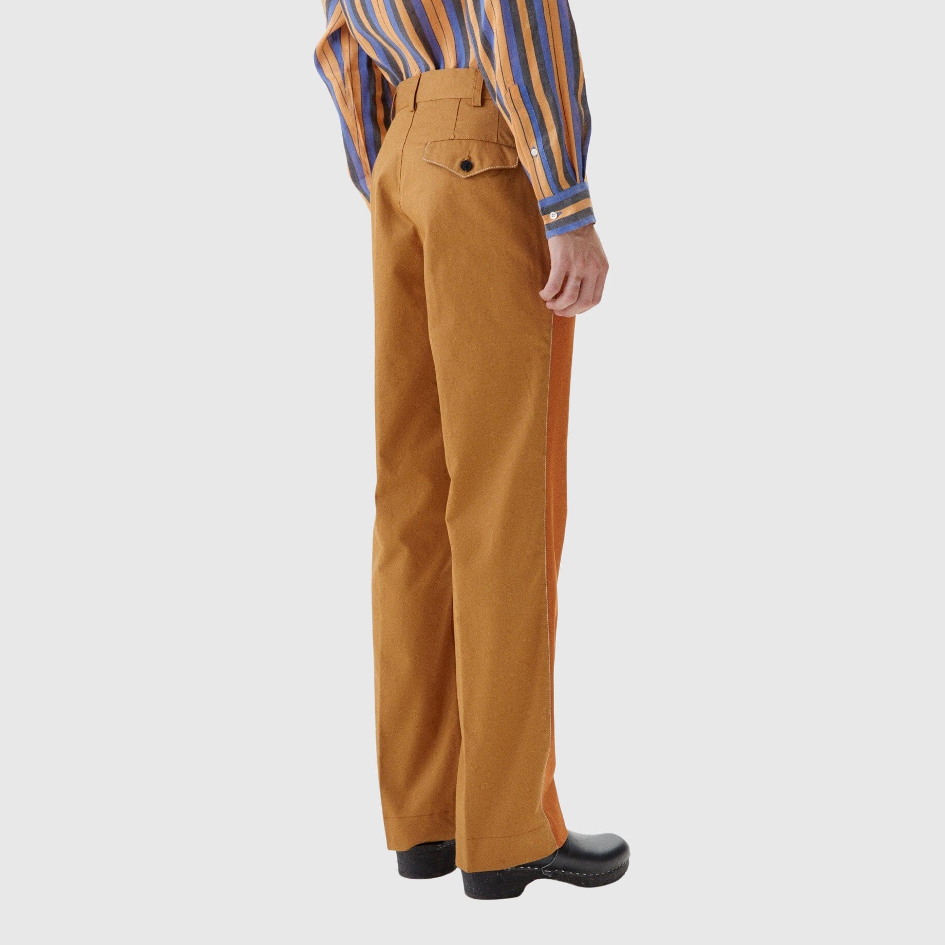 Schnayderman's Two Toned Dalet Trousers - Orange / Taupe Pants Schnayderman's 