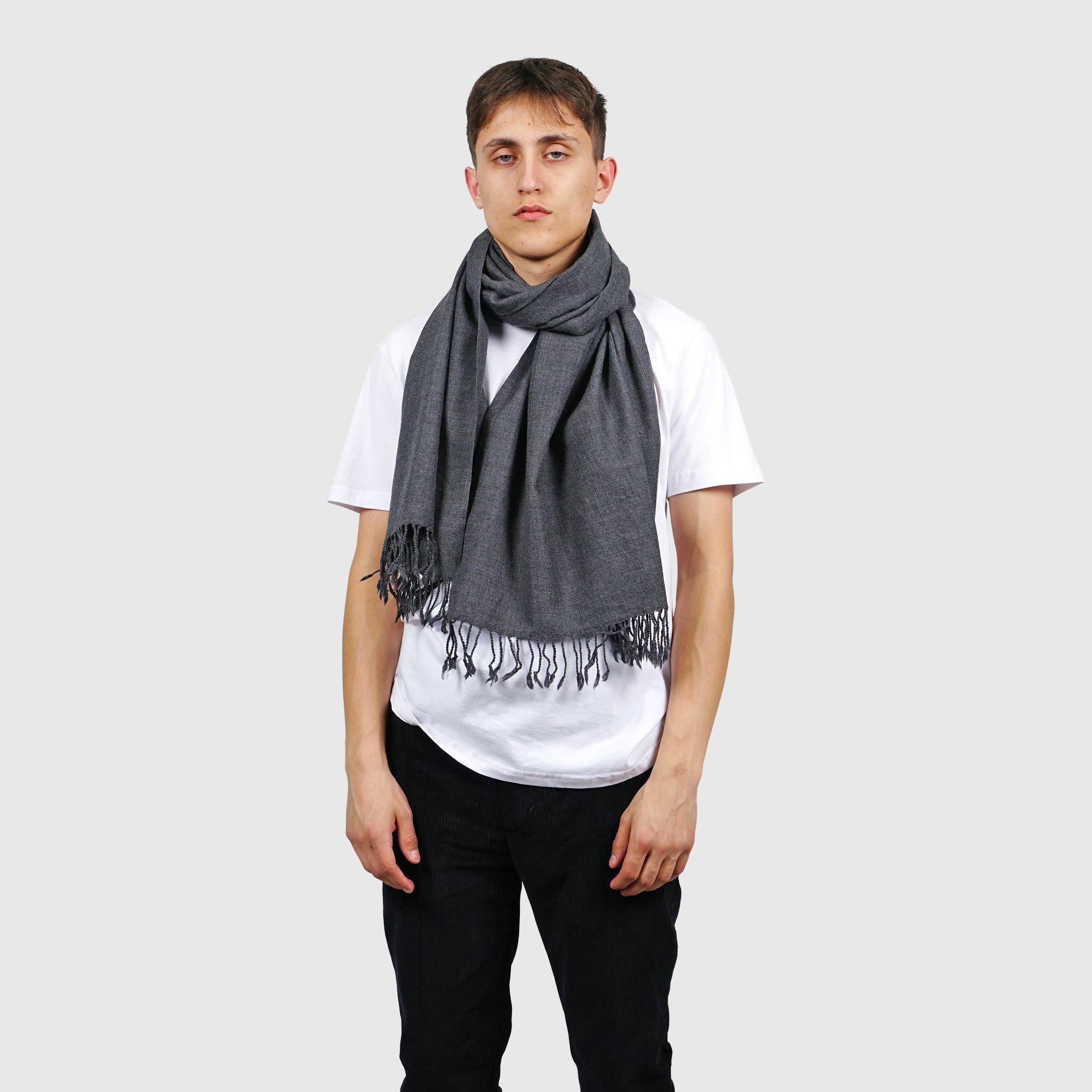 Special Lemon Merino Wool Scarf - Medium - Grey Scarf Special Lemon 